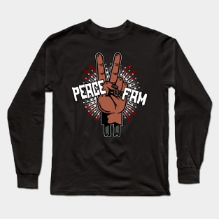 Peace Fam Classic Hip Hop Unity Vector Art Long Sleeve T-Shirt